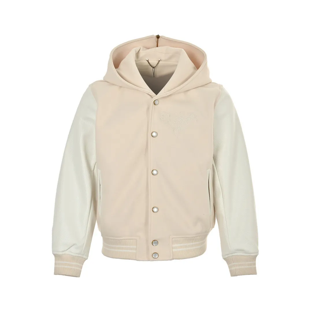 Louis Vuitton/Louis Vuitton 24Fw Nautical Series Pearl Embroidered Conch Hooded Baseball Jacket